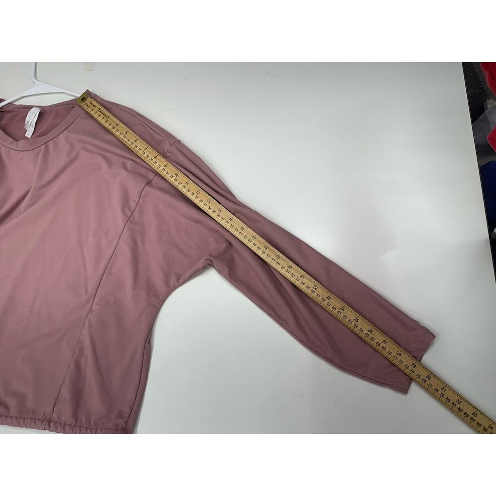 Embrace Life Athleisure Womens Top Size XL Pink Long Sleeve Pullover Soft - Picture 9 of 10